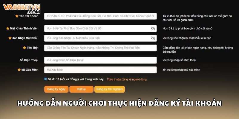 Đăng ký tài khoản nhanh chóng theo hướng dẫn liền tay